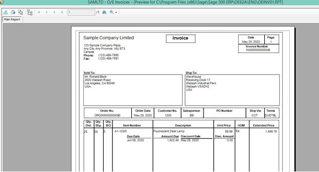 O/E Invoices