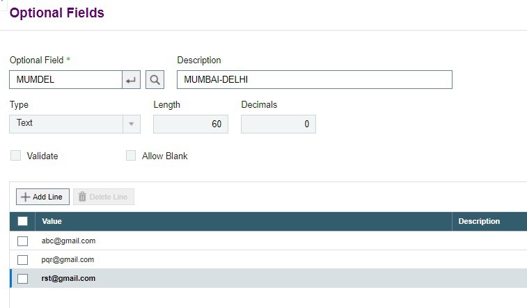 Optional Field for TO Mail-ID