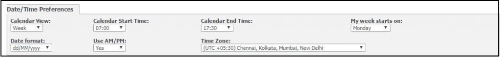 Date/Time Preference
