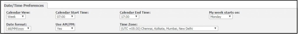 Date/Time Preference