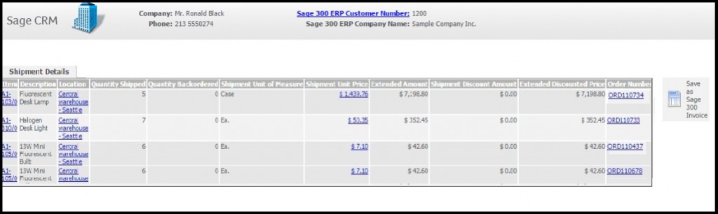 Shipment Details