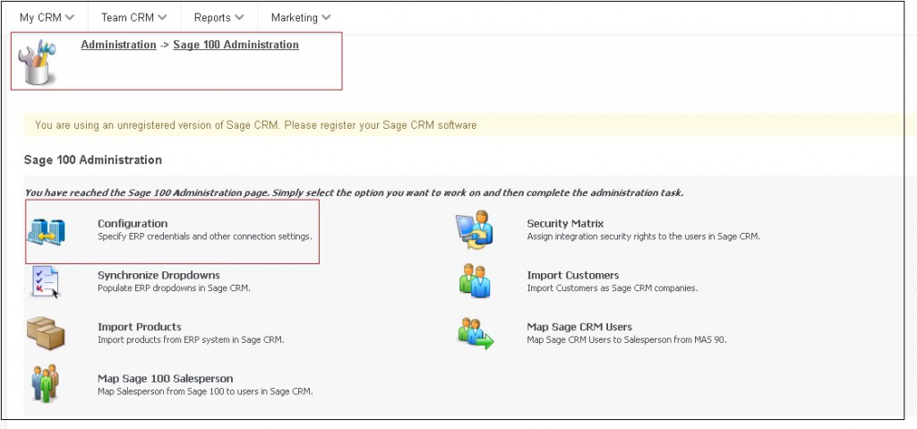 Sage 100 Integration