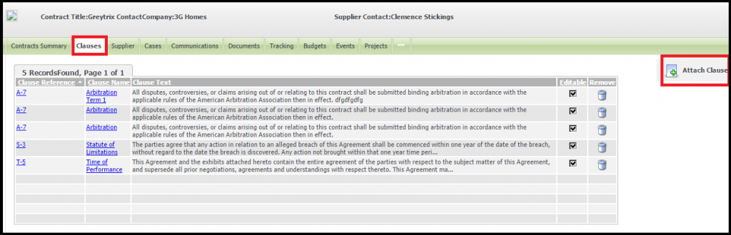 contact management in sage crm Clauses