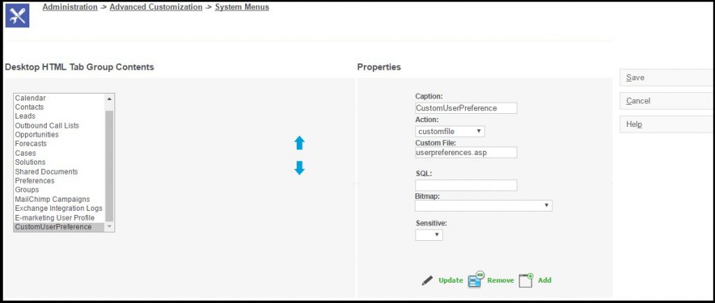 System Menu