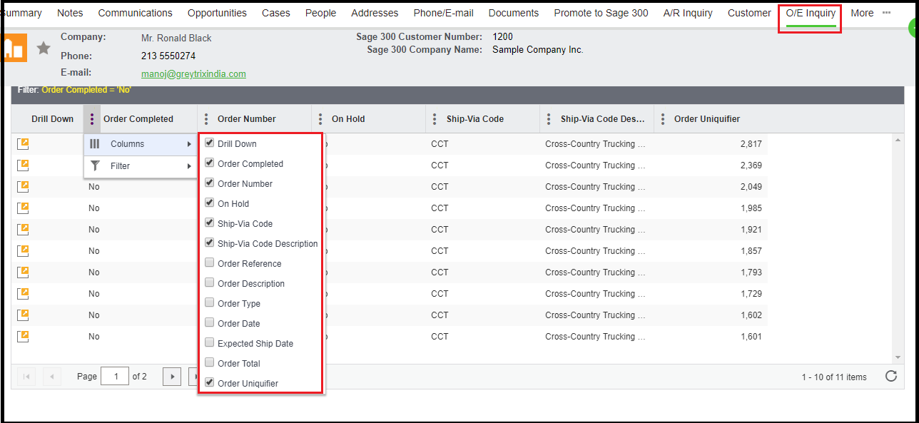 Easy to Add or Remove column(s) from Grid