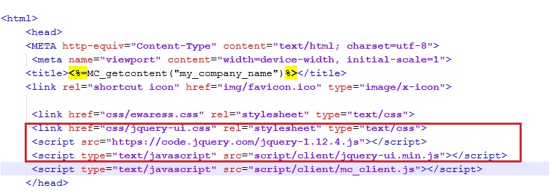 HTML Code Snippet