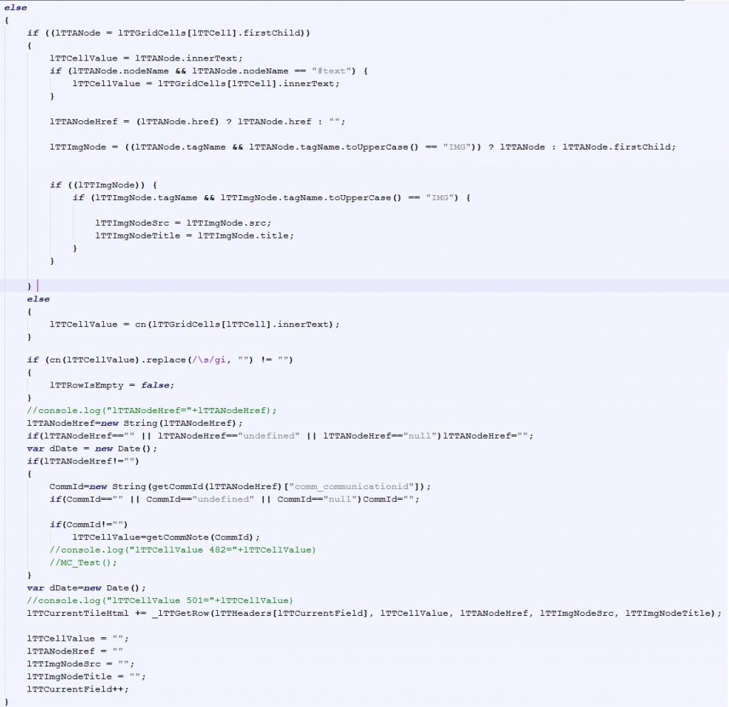 Javascript Code Snippet