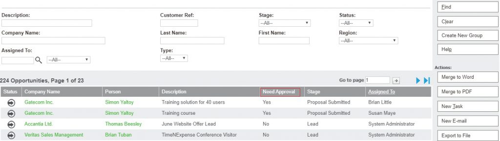 List with Modified Column Headers