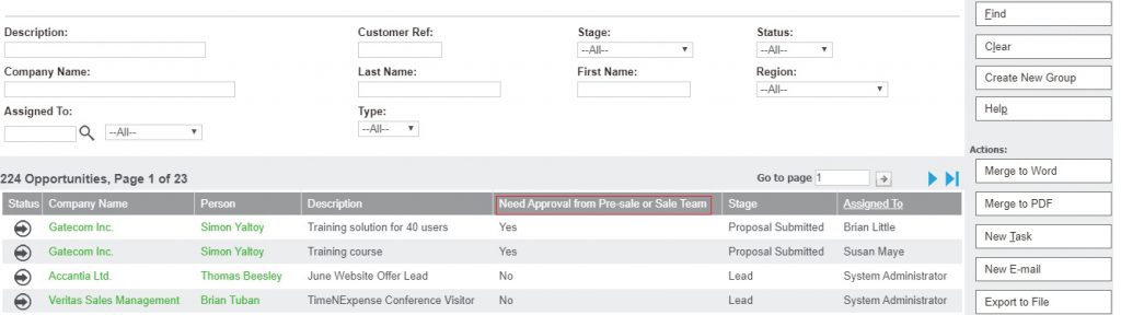 List with huge column header