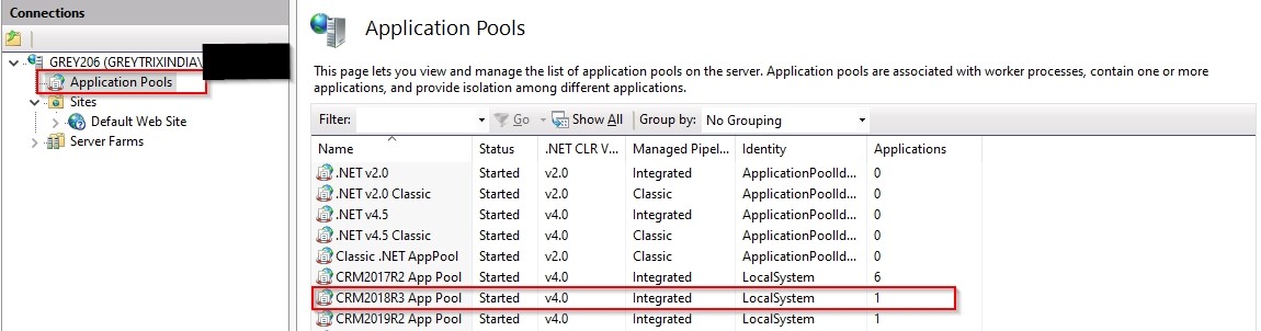 Application Pool