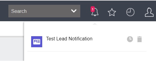 On-screen notification after update query