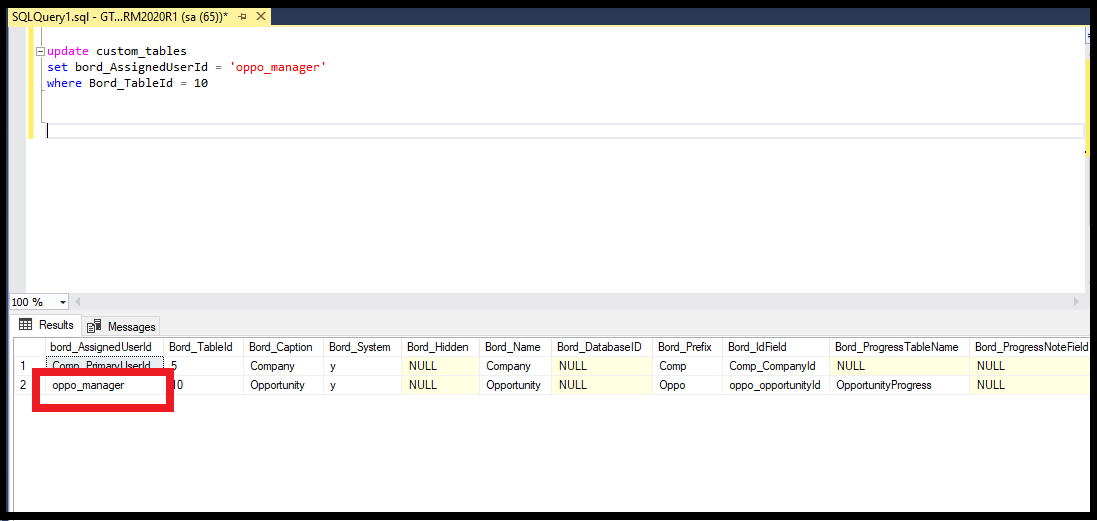Update SQL