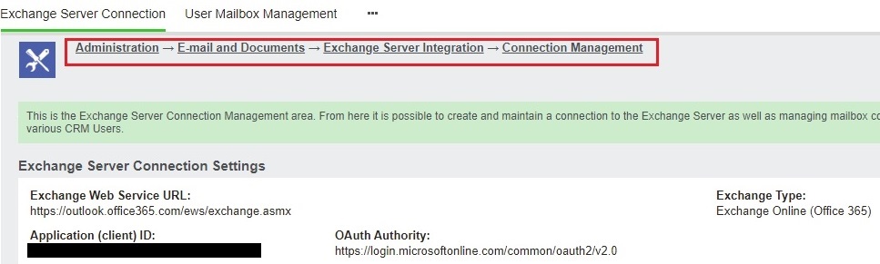 Exchange Integration OAuth