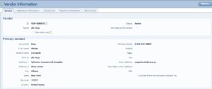 create a Vendor in Sage Intacct