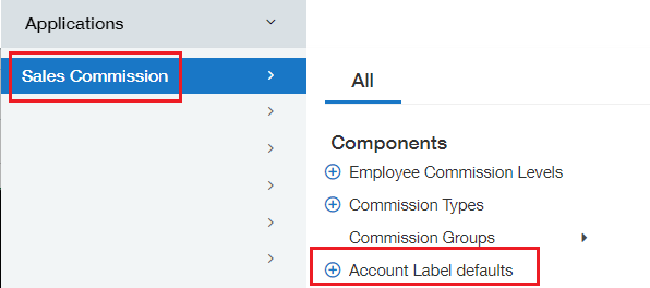 Account Label Defaults