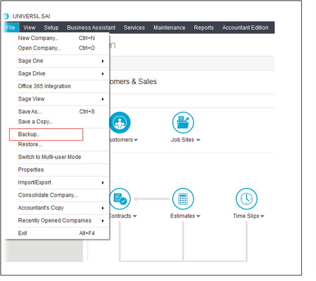 How to take backup of company data in Sage Business Vision - Sage 300 ERP –  Tips, Tricks and Components