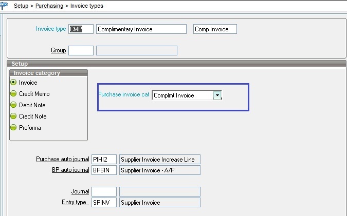 for this there should be a supplier invoice already created and posted in sage erp x3 before applying any complimentary invoice