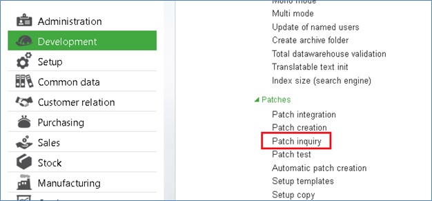 How to know patch level in Sage X3 version 7-1