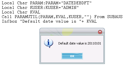 Parameter Value by User