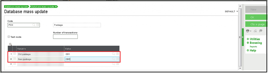 Database Mass Update-sage x3