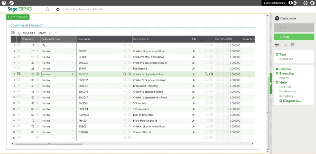 Sage ERP X3 Multi-level BOM