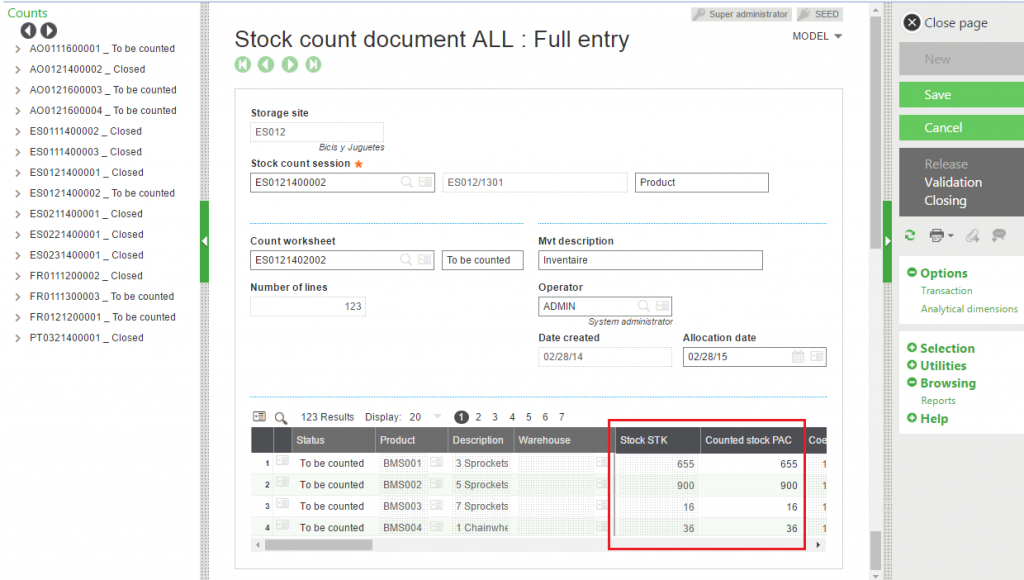 Stock Count