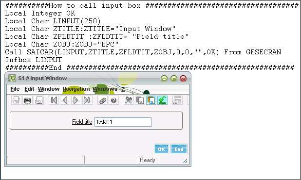 pop-up Input Box in Sage X3
