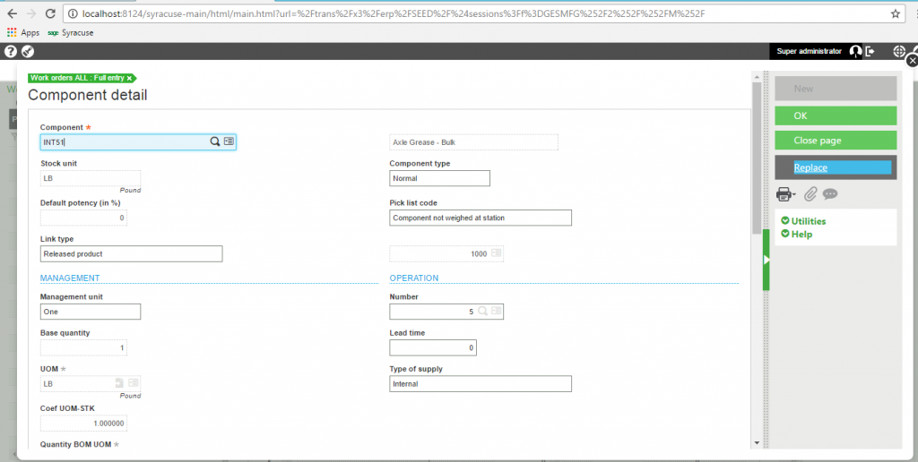 Product substitution in Sage ERP - X3