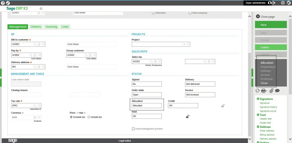 parameter value sage x3