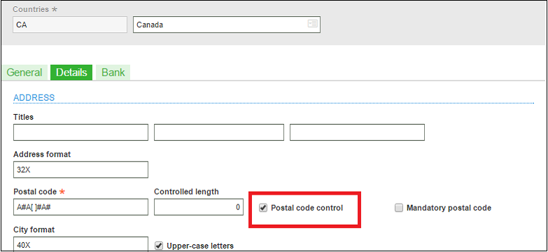 Validate Postal code Field