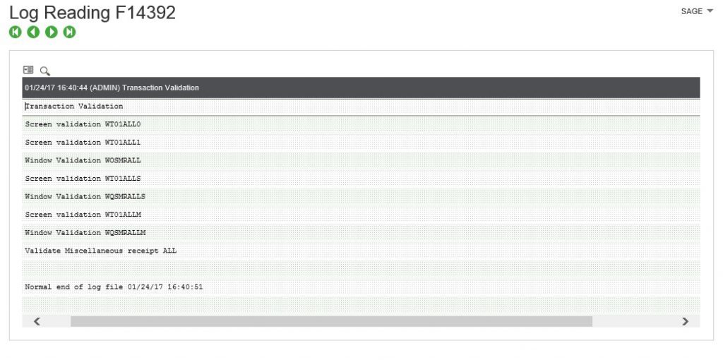 log reading Stock transactions in Sage X3