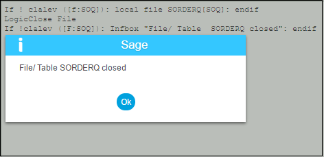 LogicClose to close table in version 7