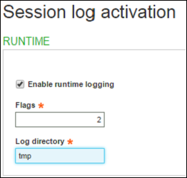session log activation