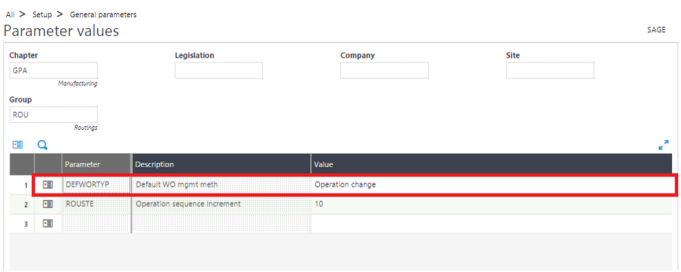 Parameter setup screen 2