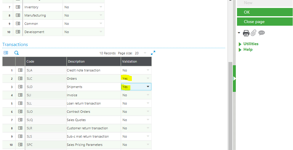 Transaction Validation Transactions