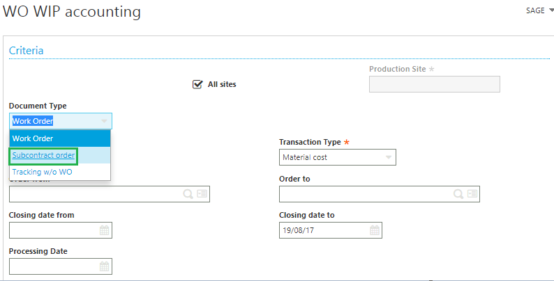 WO WIP Accounting