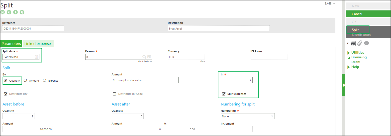 Asset in Sage X3