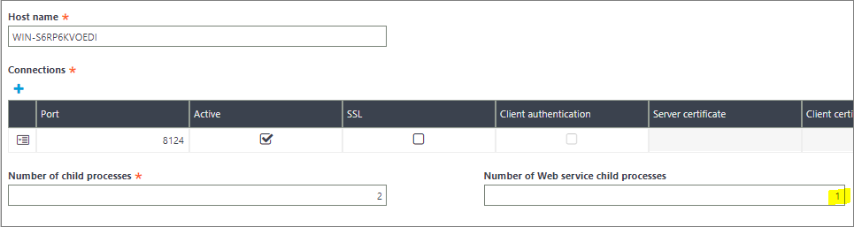 Host settings