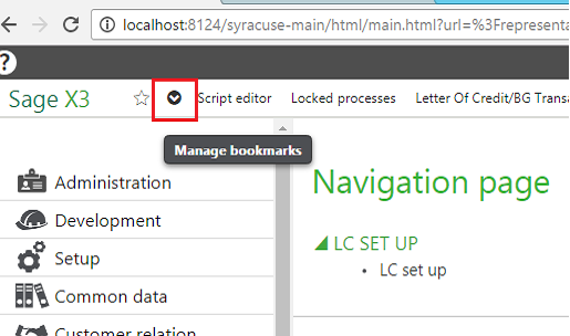 Rename Menu in sage x3