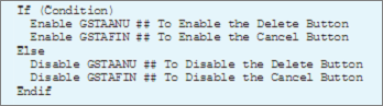 Disable button through Variables