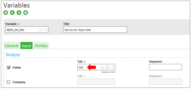 expense notes tab