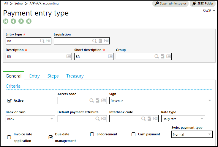 payment entry