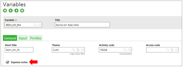 setup expense notes