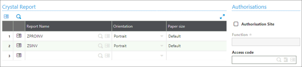 single report code sage x3