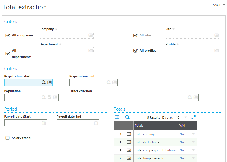 history transactions sage enterprise management