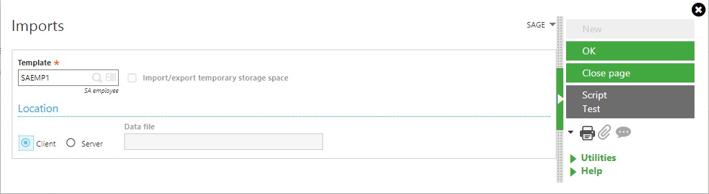 Imports Page