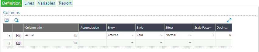 Financial Data Extraction Definition tab