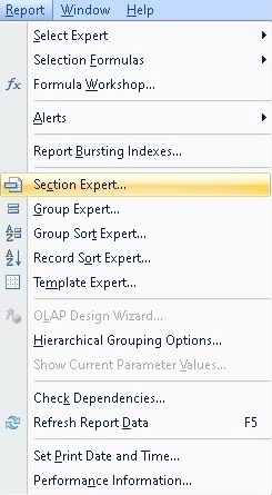 Report Menu