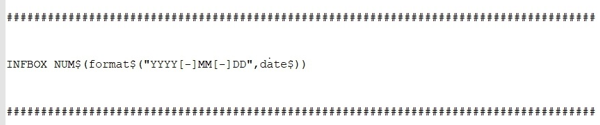 Syntax for date format