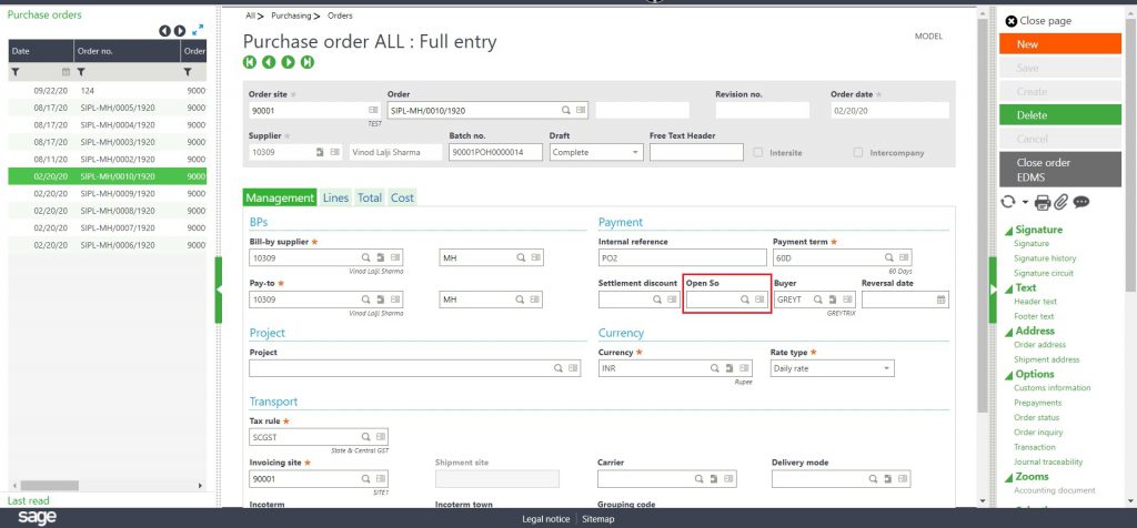 Purchase Order Sample 1